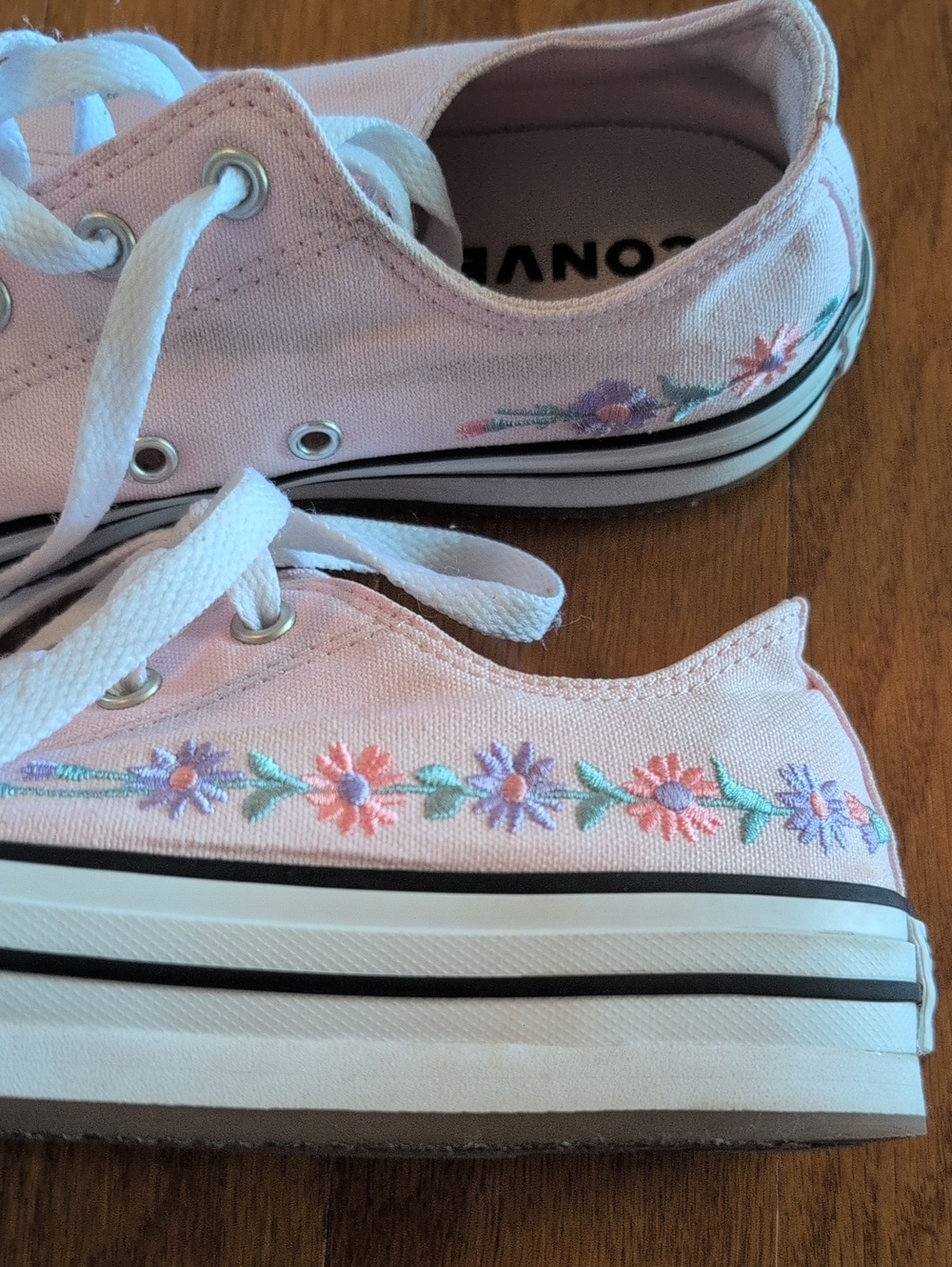 Converse Light Pink Low-Top Canvas Sneakers